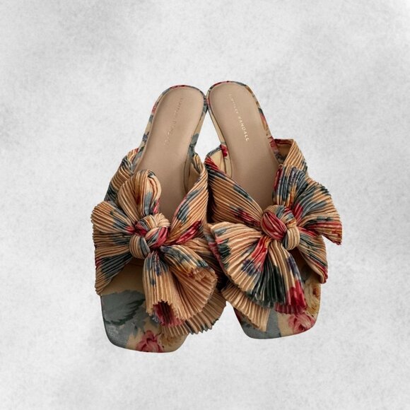 NWOT! Loeffler Randall - Butter Daphne Knot Flat Sandals - Picture 5 of 7